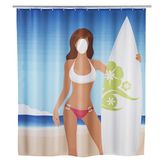 Zasłona prysznicowa WENKO Surfing Girl, 180x200 cm Wenko