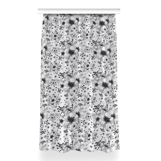 Zasłona przelotki Czarno-biały wzór wzór 150x260, Fabricsy Fabricsy