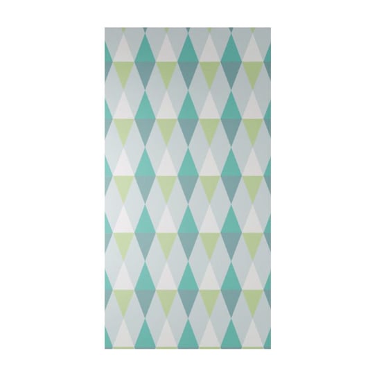Zasłona TEKSTYLIALAND Geometria Trójkąty, zielona, 140x150 cm Tekstylialand