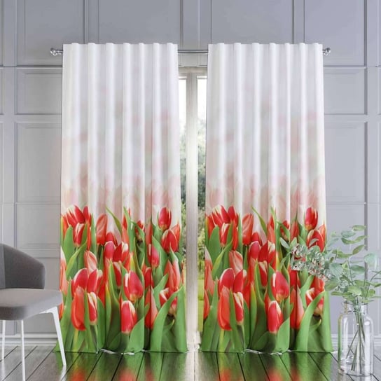 Zasłona tkanina drukowana Tulipany 150x250cm 150 x 250 [cm] Wisan
