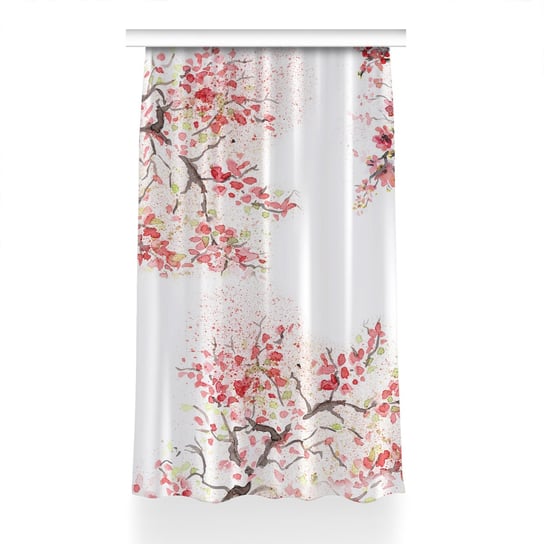Zasłona z nadrukiem gotowa 150x240 Kwitnąca wiśnia, Fabricsy Fabricsy