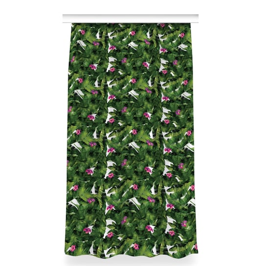 Zasłona z nadrukiem gotowa wzór 150x280 Hibiskus, Fabricsy Fabricsy