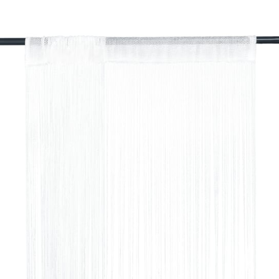 Zasłony sznurkowe - białe, 140x250 cm, 2 szt. Zakito Europe