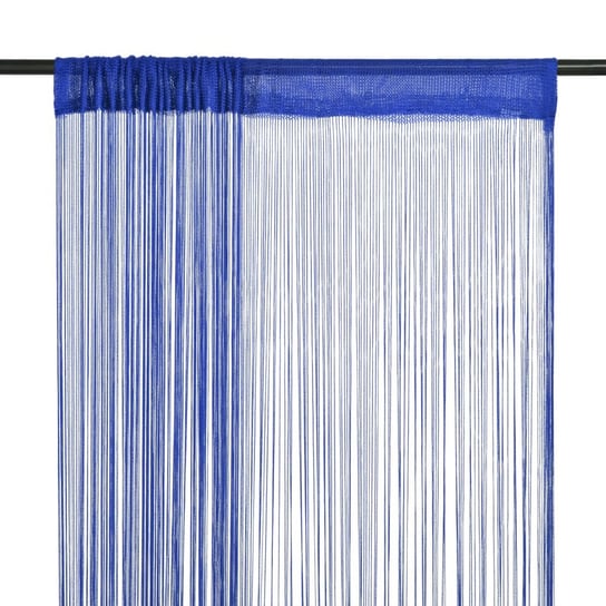 Zasłony sznurkowe vidaXL, niebieskie, 100x250 cm, 2 szt. vidaXL
