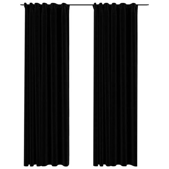 Zasłony zaciemniające 140x225 cm, czarne, 100% pol Zakito Europe