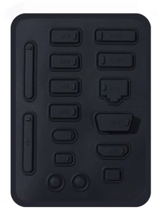 Zatyczka Zaślepka zestaw do laptopa komputera HDMI USB SD JACK 16 w 1 czarne Inna marka