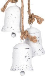 Zawieszka 3 Dzwonków Świątecznych Cynkowych Białych Na Sznurkach Inna marka