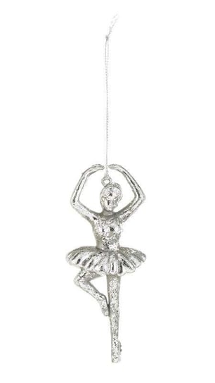 Zawieszka choinkowa świąteczna srebrna baletnica Art-Pol