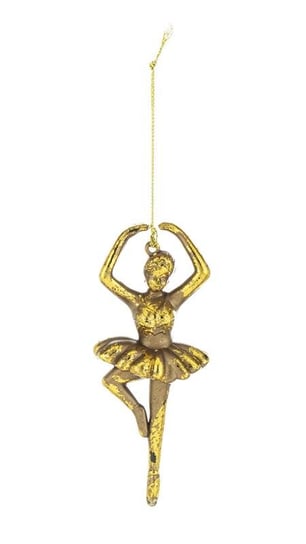 Zawieszka choinkowa świąteczna złota baletnica Art-Pol