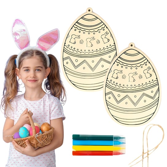 Zawieszka Do Malowania Wielkanocna Dekoracja Kreatywna Wielkanoc Jajka 2Szt. Artmaker