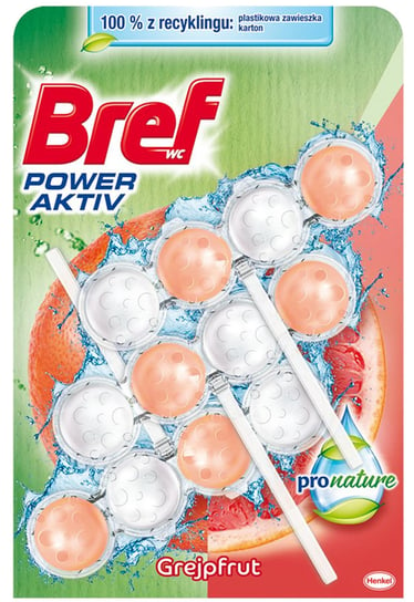 Zawieszka do WC BREF Active Grapefruit, 3x50 g Bref