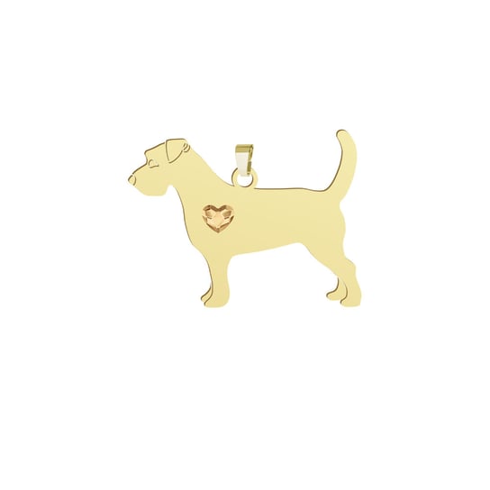 Zawieszka Jack Russell Terrier serce srebro pozłacane GRAWER - MEJK Jewellery Radziszewska