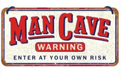 Zawieszka Man Cave Warning Nostalgic-Art.