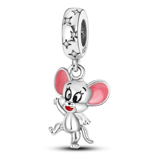 Zawieszka Srebro 925 Charms Koralik Do Pandora Tom & Jerry Myszka Jerry Sfera Damska