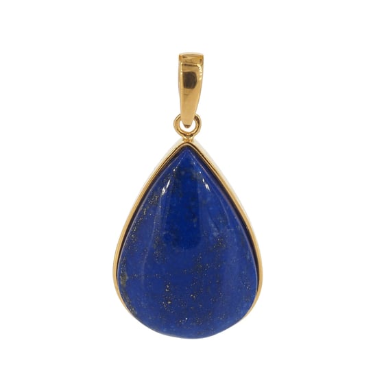 Zawieszka - srebro złocone i Lapis Lazuli w kształcie łzy-3 Skorulski Jewellery