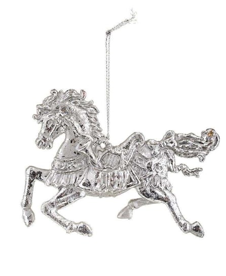 Zawieszka świąteczna na choinkę srebrny koń Art-Pol