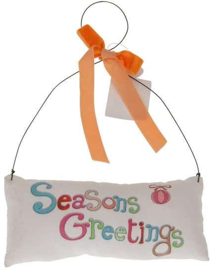 Zawieszka z poduszeczką MIA HOME Seasons Greetings, pomarańczowa, 16 cm Springos