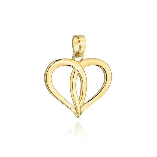 Zawieszka złota splecione łezki w kształcie serca pr. 585 24 Karaty