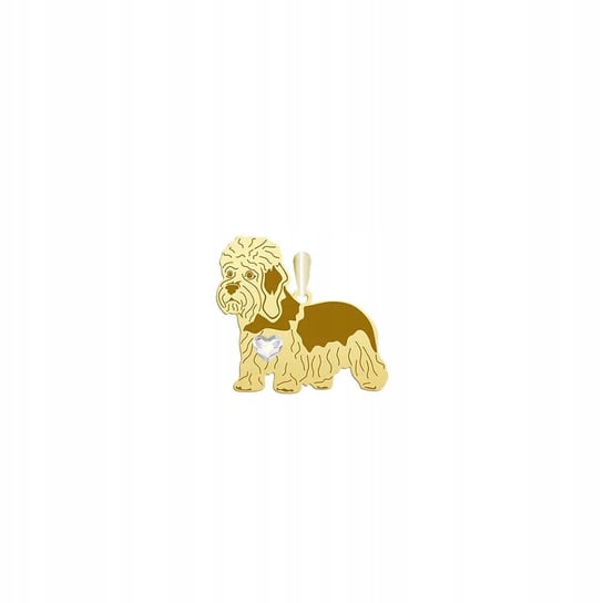 Zawieszka Złota z psem Dandie Dinmont Terrier 925 Biżuteria GRAWER GRATIS Mejk Jewellery