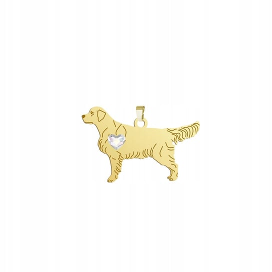 Zawieszka Złota z psem Golden Retriever 925 Prezent Kobieta GRAWER GRATIS Mejk Jewellery