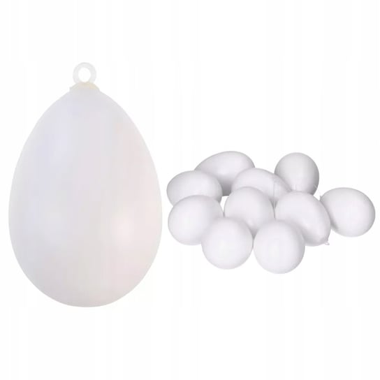 Zawieszki jajka białe wielkanocne pisanki do ozdobienia DIY x10 plastikowe Inna marka