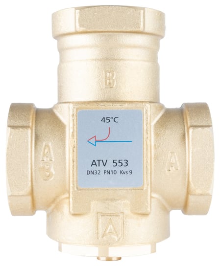 Zawór temperaturowy ATV 553, DN32, Rp1 1/4 ", kvs 9, 45°C Inna marka