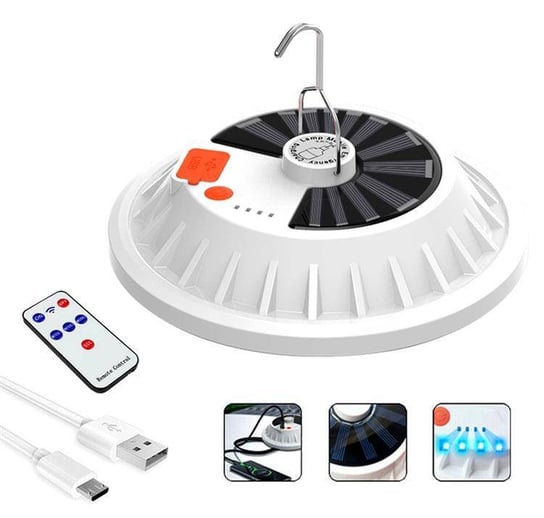 Zd13A Lampa Campingowa Wyjazdowa Solar Led Ip65 30W Biała Aptel