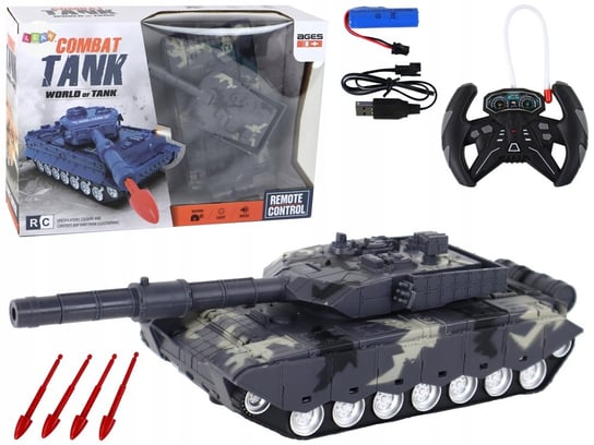 Zdalnie Sterowany Duży Czołg Rc Pojazd Wojskowy Zabawka Prezent Militaria Lean Toys