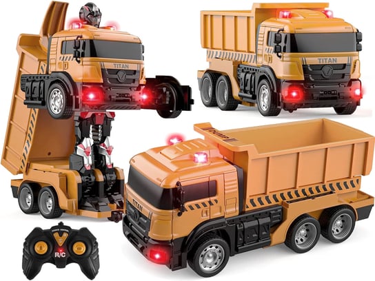 Zdalnie Sterowany ROBOT WYWROTKA 2w1 Pojazd Transformers + Pilot ciężarówka Gazelo