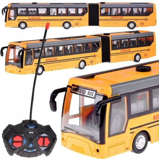 Zdalnie Sterowany Samochód Rc Autobys Szkolny Światła Led Prezent Zabawka Lean Toys