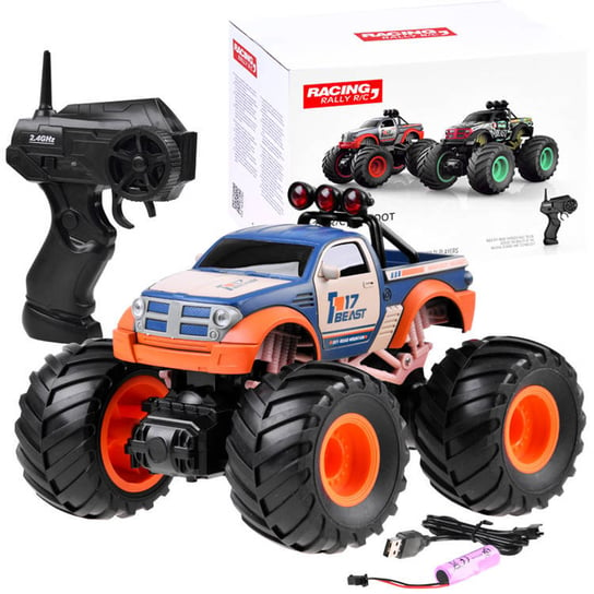 Zdalnie Sterowany Samochód Terenowy Rc Auto Monster Truck Zabawka Prezent Lean Toys