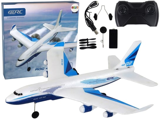 Zdalnie Sterowany Samolot R/C 4D-G2 Światła Biały Lean Toys