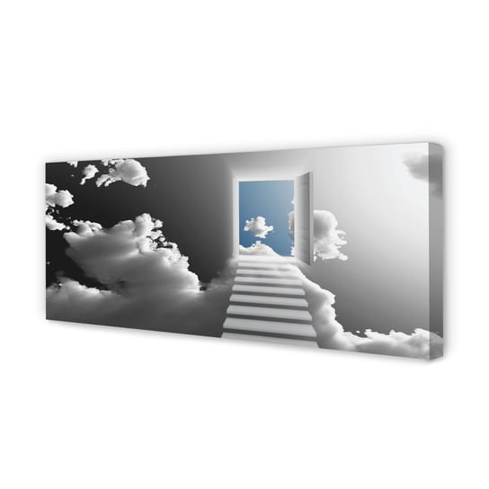 Zdjęcie na płótnie dekor TULUP Niebo schody drzwi, 125x50 cm Tulup