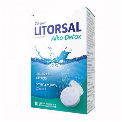 Zdrovit Litorsal Alko-Detox, suplement diety, 10 tabletek musujących ZDROVIT