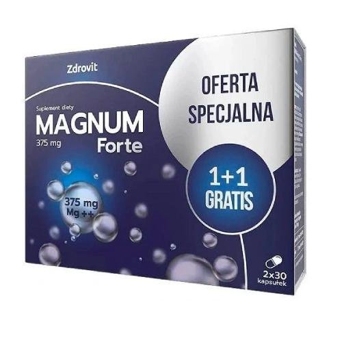 Zdrovit Magnum Forte 375Mg 2 X Suplement diety, 30 kapsułek Inna marka