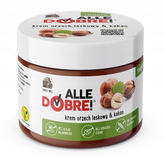 Zdrowy Krem czekoladowy orzech laskowy kakao bez cukru bez oleju palmowego EKO /SWEET MILL SWEET MILL