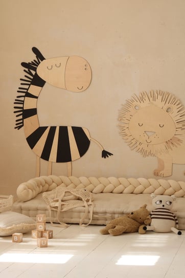 Zebra - drewniana dekoracja na ścianę w stylu Safari Rozmiar S Cut It Now