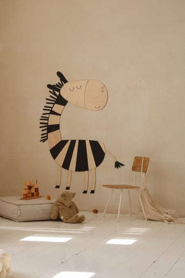 Zebra - drewniana dekoracja na ścianę w stylu Safari Rozmiar XL Cut It Now