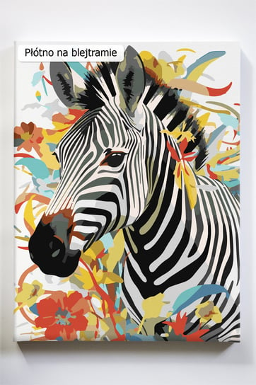 Zebra, dzikie zwierzęta, malowanie po numerach Akrylowo