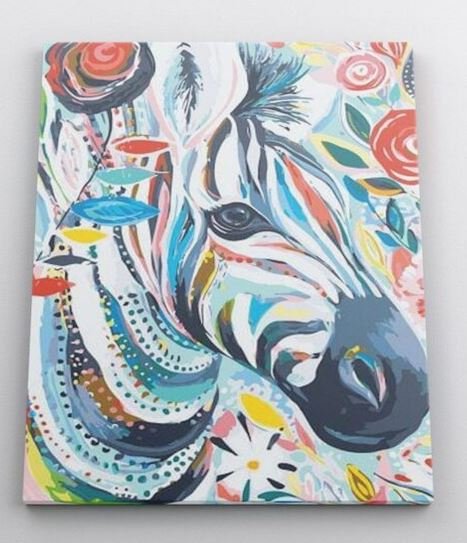 Zebra Indianka - Malowanie po numerach 50x40 cm ArtOnly