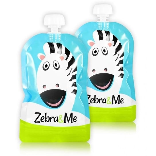 Zebra & Me, Chef, Saszetki do karmienia, wielorazowe, 2 szt. Zebra & Me