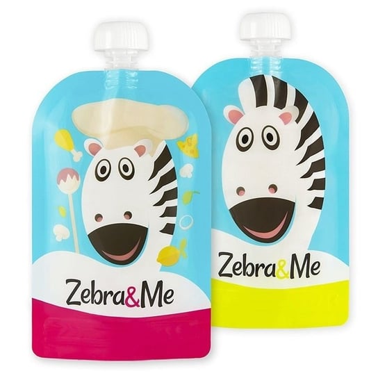 Zebra & Me, Chef, Saszetki do karmienia, wielorazowe, 2 szt. Zebra & Me
