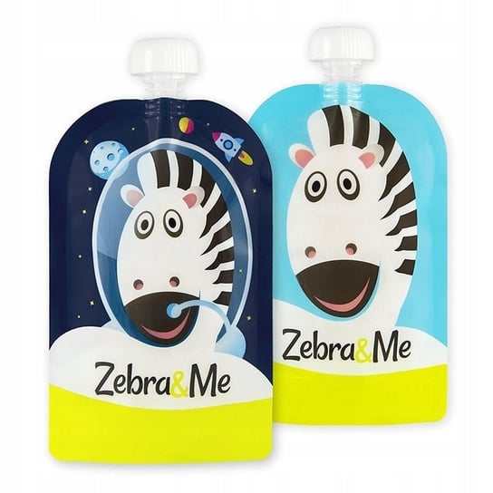 Zebra & Me, Saszetki do karmienia, 12m+, 150 ml, 2 szt Zebra & Me