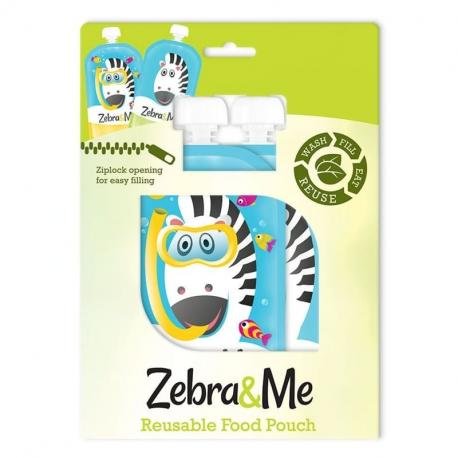 Zebra & Me Saszetki do karmienia wielorazowe Diver 2-pak Zebra & Me
