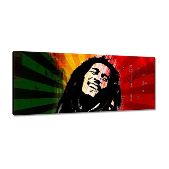 Zegar 100x40cm Bob Marley Reggae ZeSmakiem