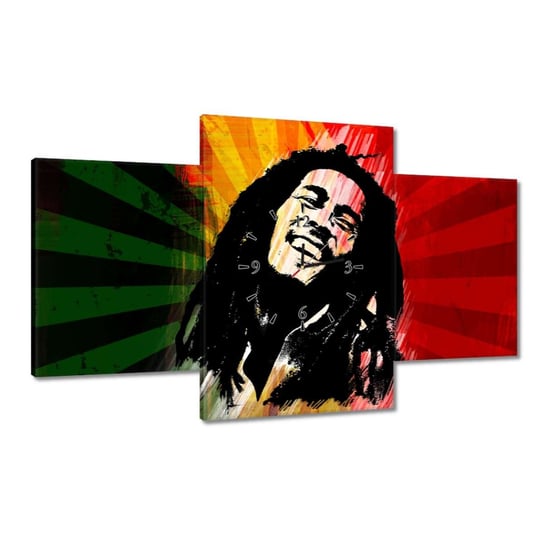 Zegar 100x60cm Bob Marley Reggae ZeSmakiem