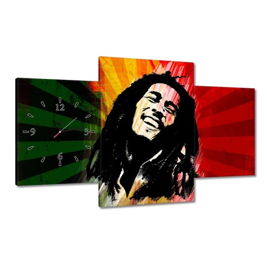 Zegar 100x60cm Bob Marley Reggae ZeSmakiem