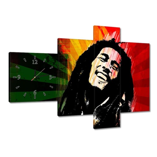 Zegar 100x70cm Bob Marley Reggae ZeSmakiem