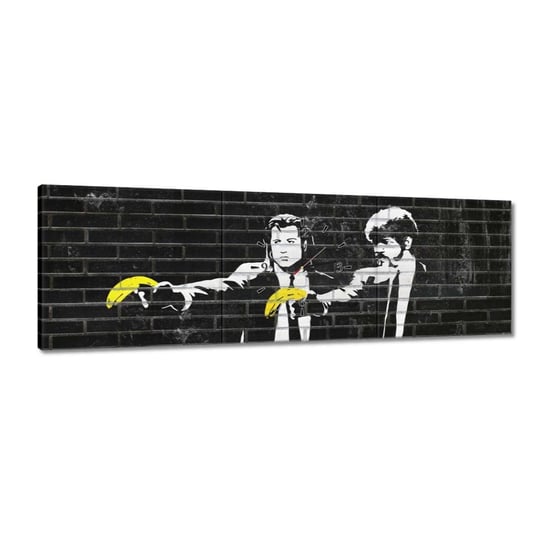 Zegar 120x40cm Banksy Banana Fiction ZeSmakiem