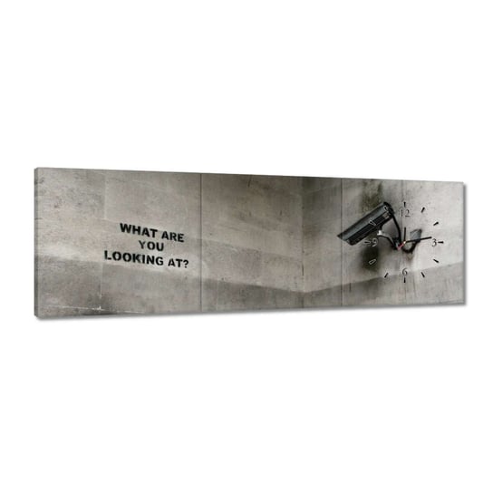 Zegar 120x40cm Banksy Kamera ZeSmakiem